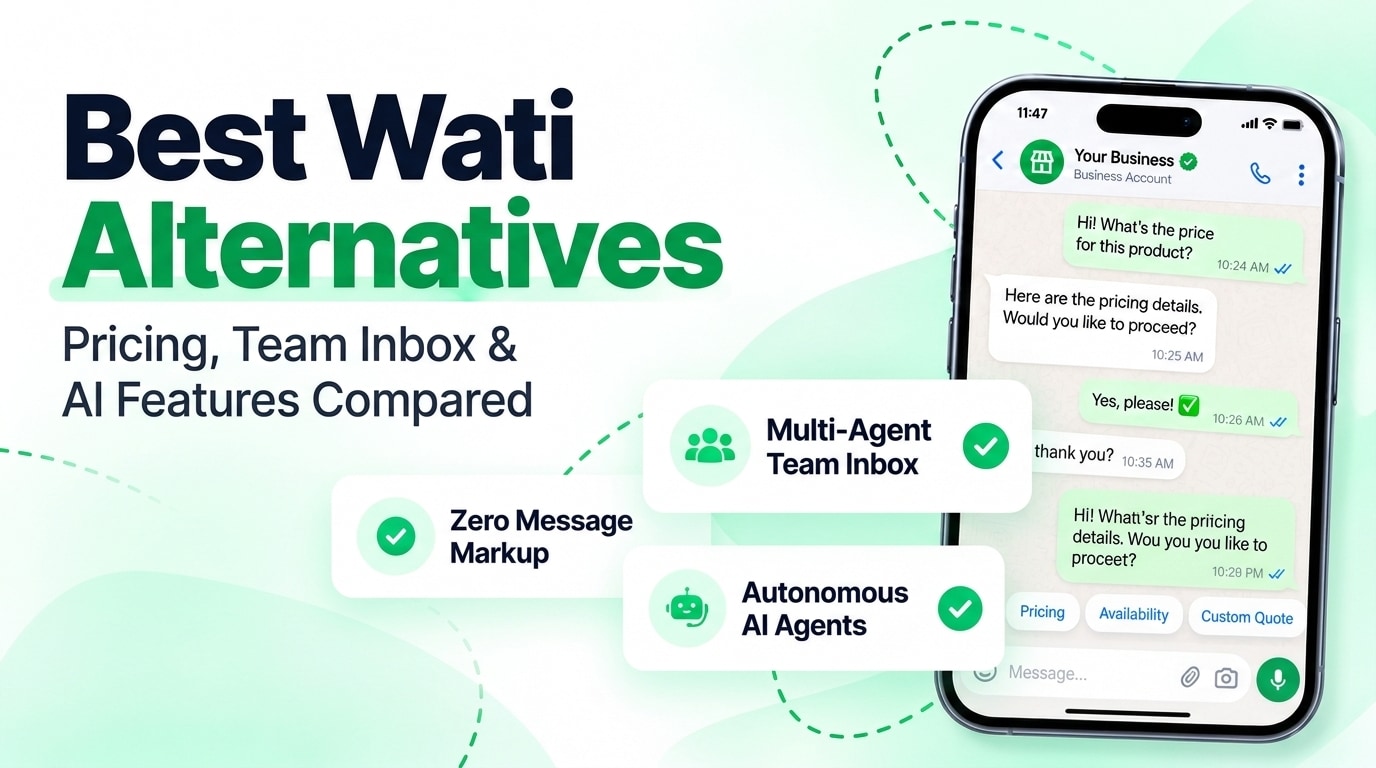 Best Wati Alternatives in 2026: Pricing, Features, and Team Inbox Comparison for Scaling Teams